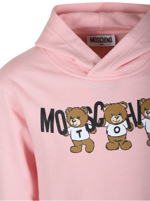 Felpa bambina con cappuccio MOSCHINO KID-TEEN | HMF07KLCA4050209